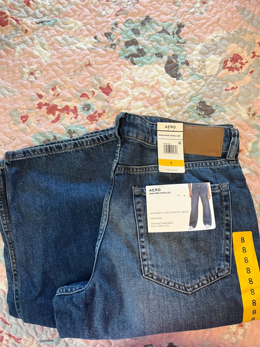 AERO High-Rise Wide Leg Jeans - Dark Blue